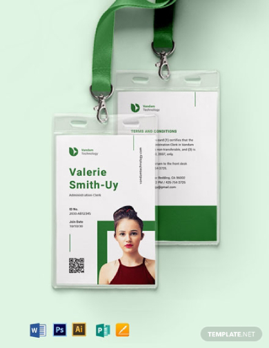 Corporate Portrait Horizontal ID Card
