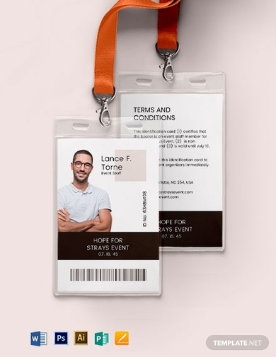 event staff id card template