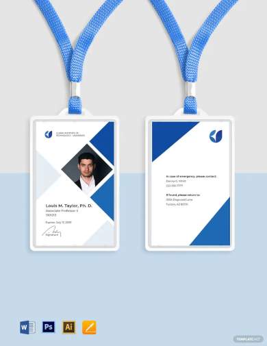 Faculty ID Card Template