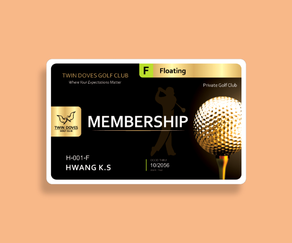 Golf Club Membership ID Card