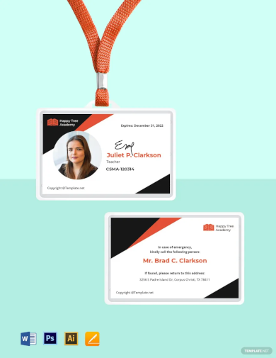 Horizontal ID Card Template