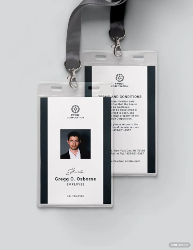 ID Card Format Template