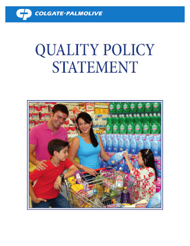 manufacturing company quality policy