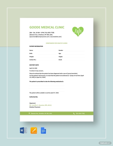 medical clinic notes