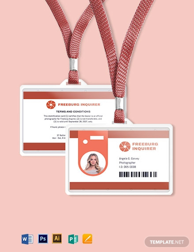 Photographer ID Card Format1