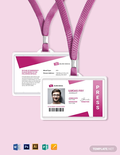 publisher id card template free download