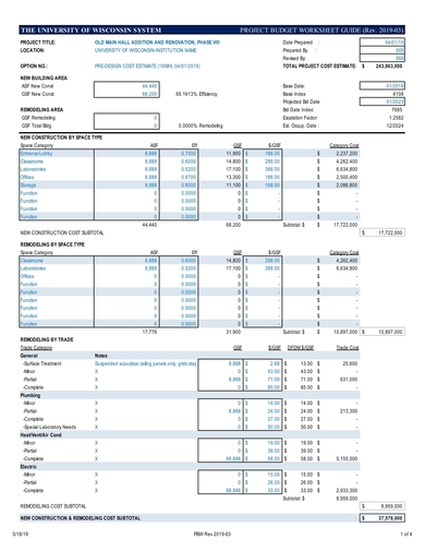 project budget worksheet guide