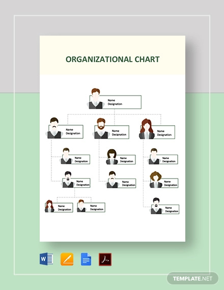 template organizational chart word