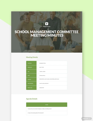 school management committee meeting minutes template