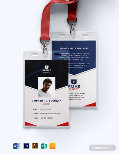 Security ID Card Format