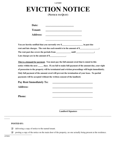 Letter Template For Eviction Of Tenants Get What You Need For Free