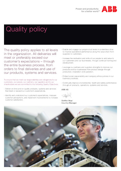 technology solutions quality policy