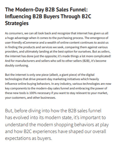 b2b sales strategy funnel