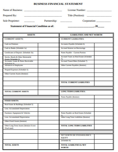 Financial Statement - 21+ Examples, Format, Pdf | Examples