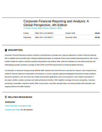 corporate financial reporting and analysis