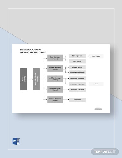 Free Sales Management Organizational Chart Template