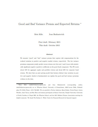 good and bad variance premia and expected returns