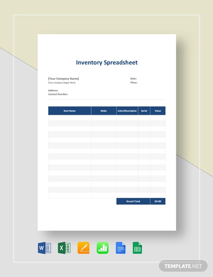 excel inventory templates