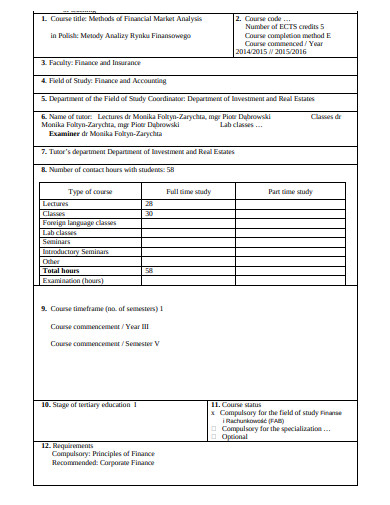 Financial Market Analysis - 10+ Examples, Format, Pdf