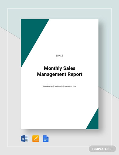 Monthly Sales Management Report Template