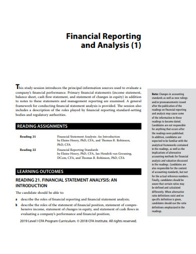 financial statement analysis case study pdf