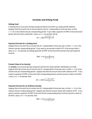 Sinking Funds - 10+ Examples, Format, Pdf