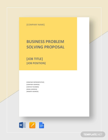 business problem solving proposal template