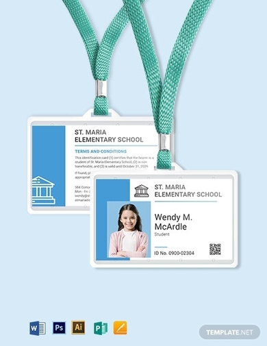 child id card template free download