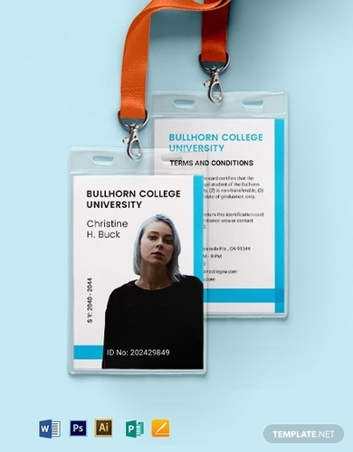 college id card format template