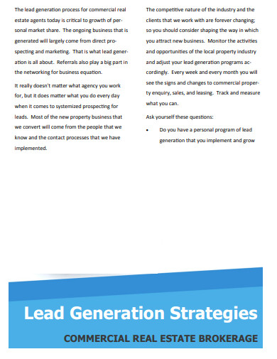 commercial lead generation strategies for real estate