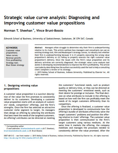 customer strategic value propositions