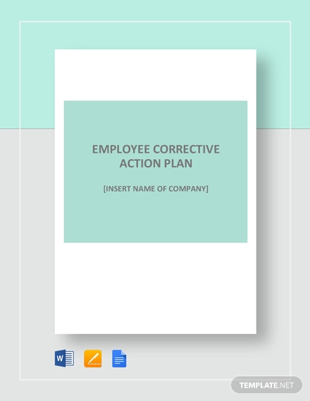employee corrective action plan template 