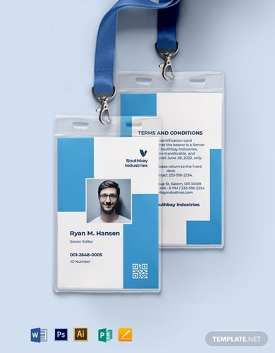 employee id card format template