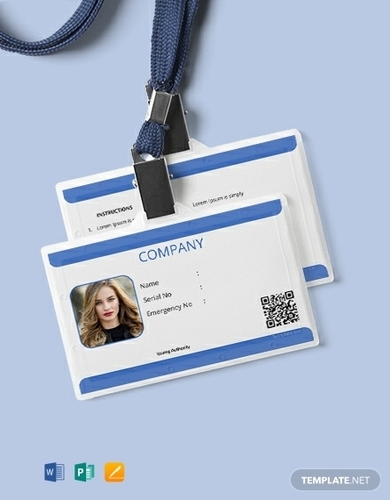 free company blank id card template