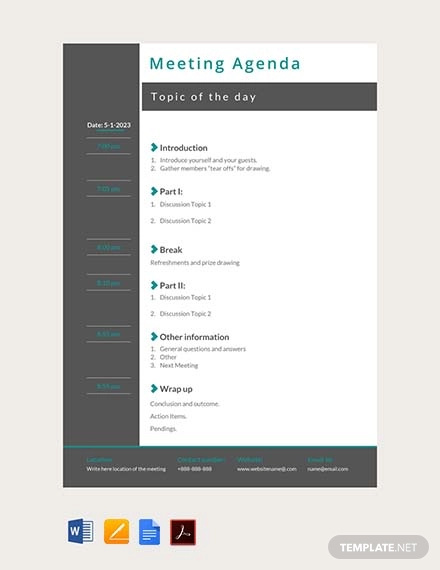 Google Docs Agenda Template Free