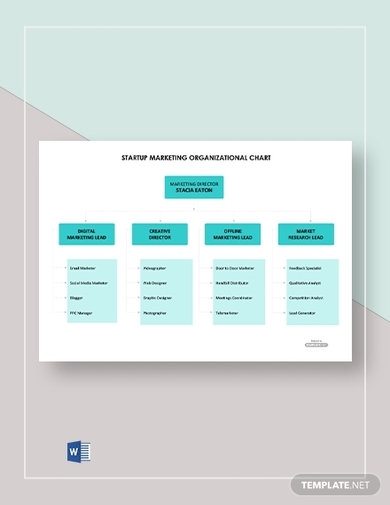 free startup marketing organizational chart template