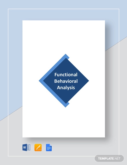 functional behavioral analysis sample template