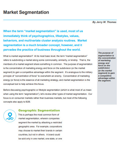 market segmentation research paper title