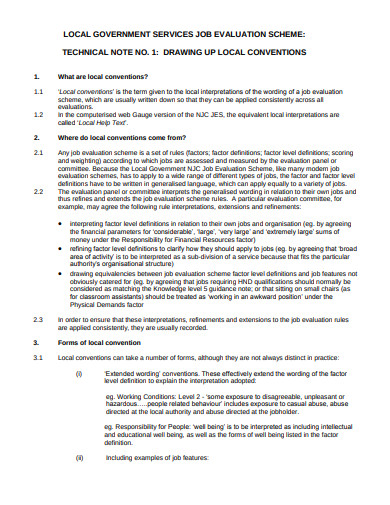 government services job evaluation scheme questionnaire