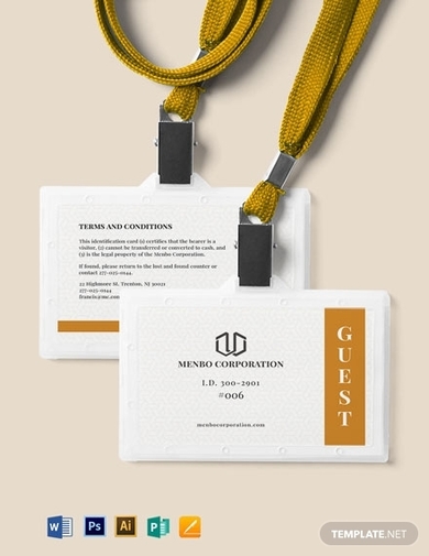 guest id card template