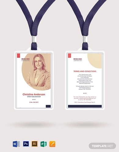 management id card template