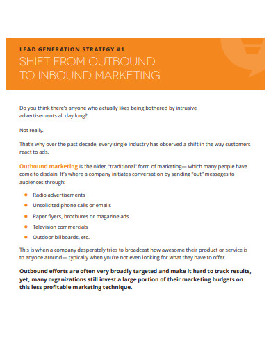 online marketing strategies for lead generation