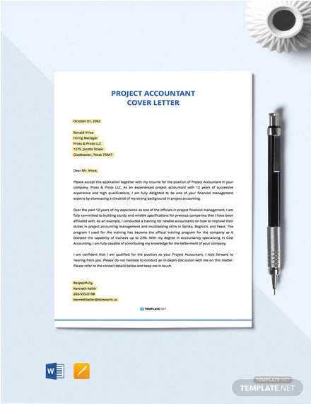 project accountant cover letter