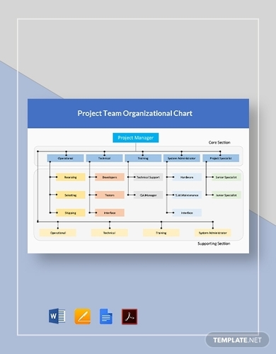 Project Team Organizational Chart Template