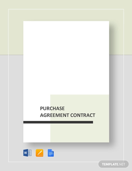 Purchase Agreement Contract Template