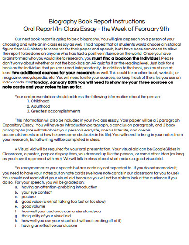 8 Biography Research Report Examples To Download