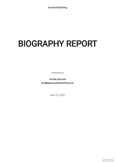 biography report template