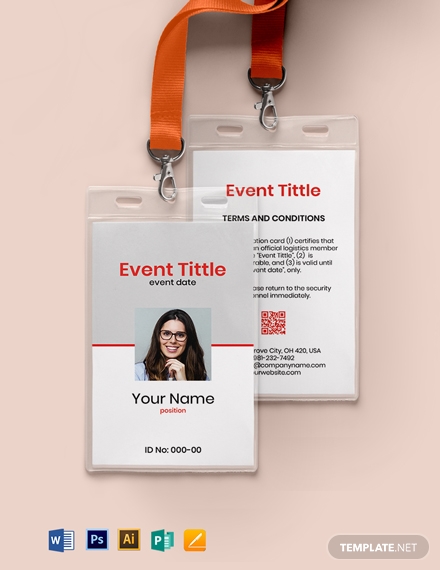 blank event id card template