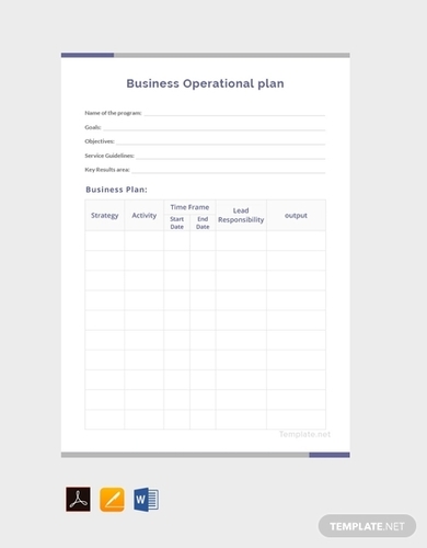 business operational plan