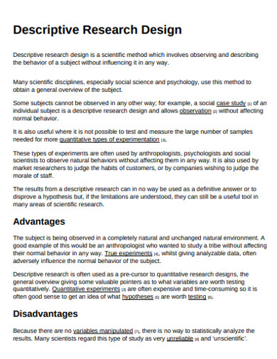 descriptive research sample pdf